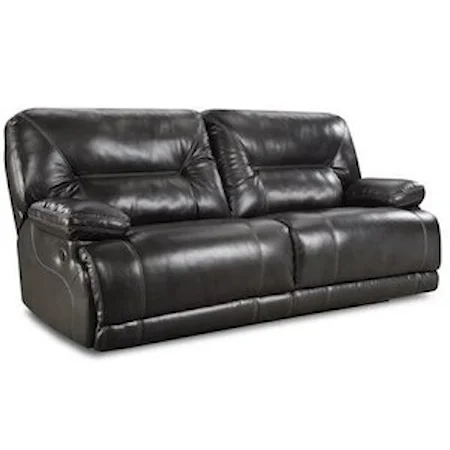 Casual Two-over-two Power Sofa with Pillow Arms